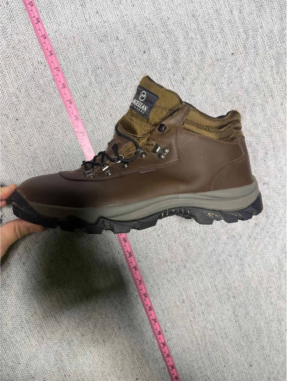 Magellan Men's Brown Leather Hiking Boots Size 14 2E Wide